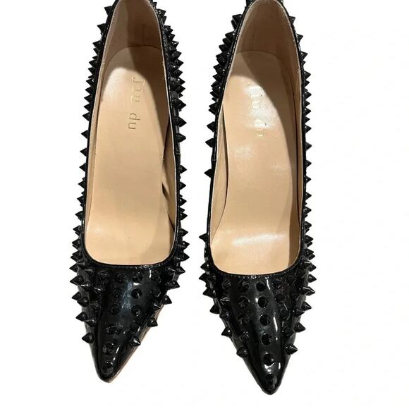 JIU DU  BLACK STILETTOS SIZE 38 (7.5 US) - Picture 2 of 8